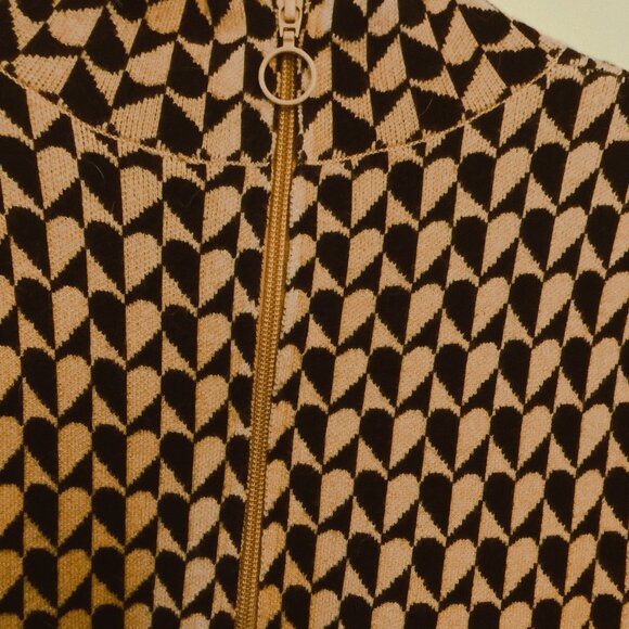 Anthropologie Knit Dress Heart Pattern - Picture 7 of 8